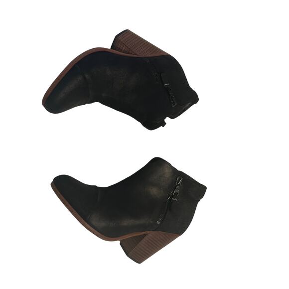 Rag and Bone Margot Women's Black Suede Zip Heel Ankle Boots Size 38 - Picture 4 of 9